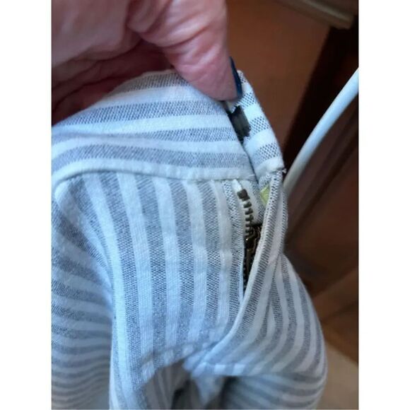 Merona NWT 14 cotton flat front grey striped chino shorts 5 inch inseam - Picture 6 of 6